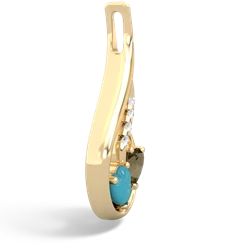 Turquoise Keepsake Curves 14K Yellow Gold pendant P5450