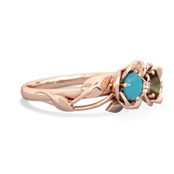 Turquoise Rose Garden 14K Rose Gold ring R5510