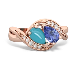 Turquoise Summer Winds 14K Rose Gold ring R5342