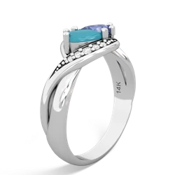 Turquoise Summer Winds 14K White Gold ring R5342