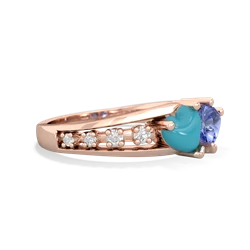 Turquoise Heart To Heart 14K Rose Gold ring R3342