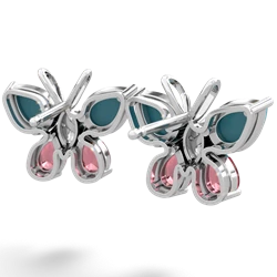 Turquoise Butterfly 14K White Gold earrings E2215