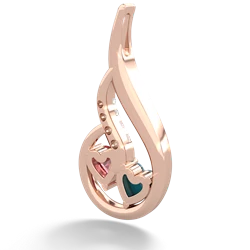 Turquoise Keepsake Curves 14K Rose Gold pendant P5450