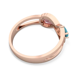 Turquoise Diamond Infinity 14K Rose Gold ring R5390