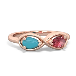 Turquoise Infinity 14K Rose Gold ring R5050