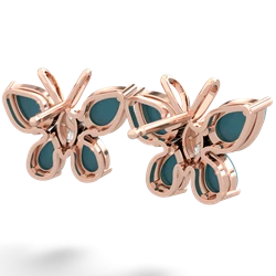 Turquoise Butterfly 14K Rose Gold earrings E2215