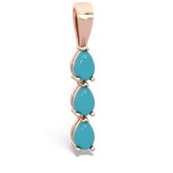 Blue Topaz Dew Drops 14K Rose Gold pendant P2251