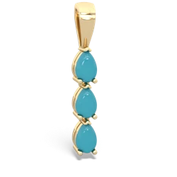 Blue Topaz Dew Drops 14K Yellow Gold pendant P2251