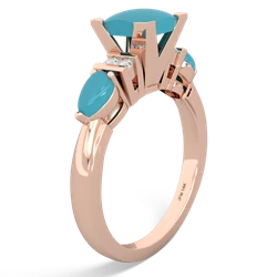 Amethyst 6Mm Princess Eternal Embrace Engagement 14K Rose Gold ring C2002