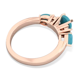 Smoky Quartz 6Mm Round Eternal Embrace Engagement 14K Rose Gold ring R2005