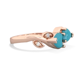 Turquoise Floral Elegance 14K Rose Gold ring R5790