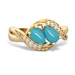 Turquoise Summer Winds 14K Yellow Gold ring R5342