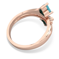 Turquoise Heart To Heart 14K Rose Gold ring R2064