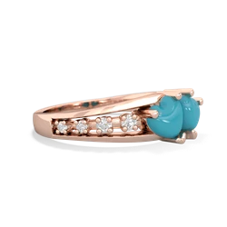 Turquoise Heart To Heart 14K Rose Gold ring R3342