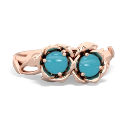 Turquoise Rose Garden 14K Rose Gold ring R5510