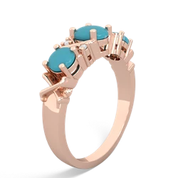 Lab Emerald Hugs And Kisses 14K Rose Gold ring R5016