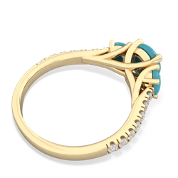 Sapphire Pave Trellis 14K Yellow Gold ring R5500