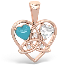 matching pendants - Celtic Trinity Heart