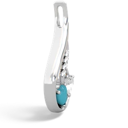 Turquoise Keepsake Curves 14K White Gold pendant P5450