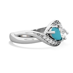 Turquoise Summer Winds 14K White Gold ring R5342