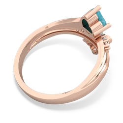 Turquoise Heart To Heart 14K Rose Gold ring R2064