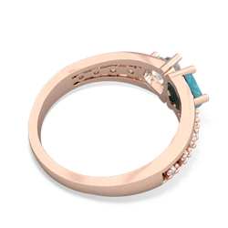 Turquoise Heart To Heart 14K Rose Gold ring R3342