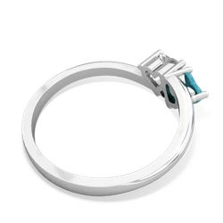 Turquoise Sweethearts 14K White Gold ring R5260