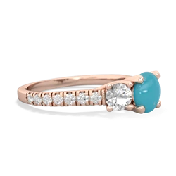 Turquoise Pave Trellis 14K Rose Gold ring R5500