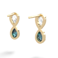 White Topaz Infinity 14K Yellow Gold earrings E5050