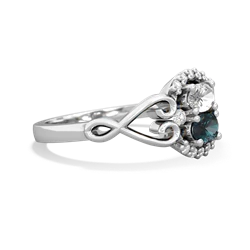 White Topaz Love Nest 14K White Gold ring R5860