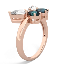 White Topaz Butterfly 14K Rose Gold ring R2215