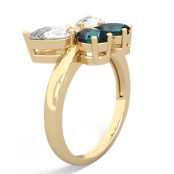 White Topaz Butterfly 14K Yellow Gold ring R2215