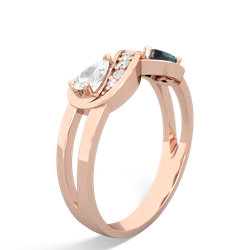 White Topaz Diamond Infinity 14K Rose Gold ring R5390