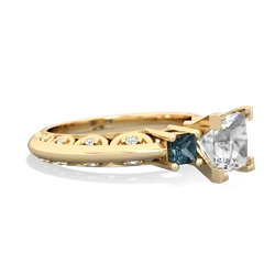 White Topaz Eternal Embrace Engagement 14K Yellow Gold ring C2001