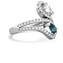 White Topaz Diamond Dazzler 14K White Gold ring R3000