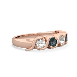 White Topaz Anniversary Band 14K Rose Gold ring R2089