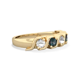 White Topaz Anniversary Band 14K Yellow Gold ring R2089