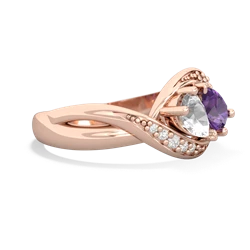 White Topaz Summer Winds 14K Rose Gold ring R5342