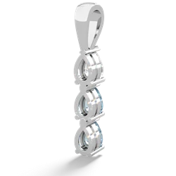 White Topaz Dew Drops 14K White Gold pendant P2251