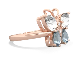 White Topaz Butterfly 14K Rose Gold ring R2215