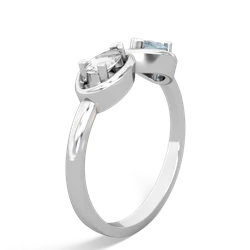 White Topaz Infinity 14K White Gold ring R5050