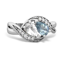 White Topaz Summer Winds 14K White Gold ring R5342