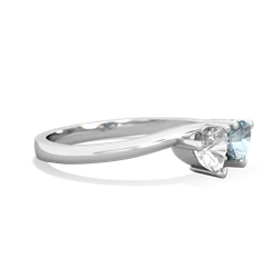 White Topaz Sweethearts 14K White Gold ring R5260