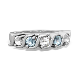 White Topaz Anniversary Band 14K White Gold ring R2089