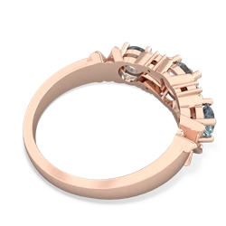 White Topaz Hugs And Kisses 14K Rose Gold ring R5016