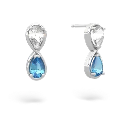 White Topaz Infinity 14K White Gold earrings E5050