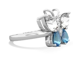 White Topaz Butterfly 14K White Gold ring R2215