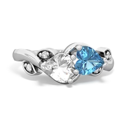 White Topaz Floral Elegance 14K White Gold ring R5790