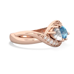 White Topaz Summer Winds 14K Rose Gold ring R5342