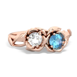 White Topaz Rose Garden 14K Rose Gold ring R5510